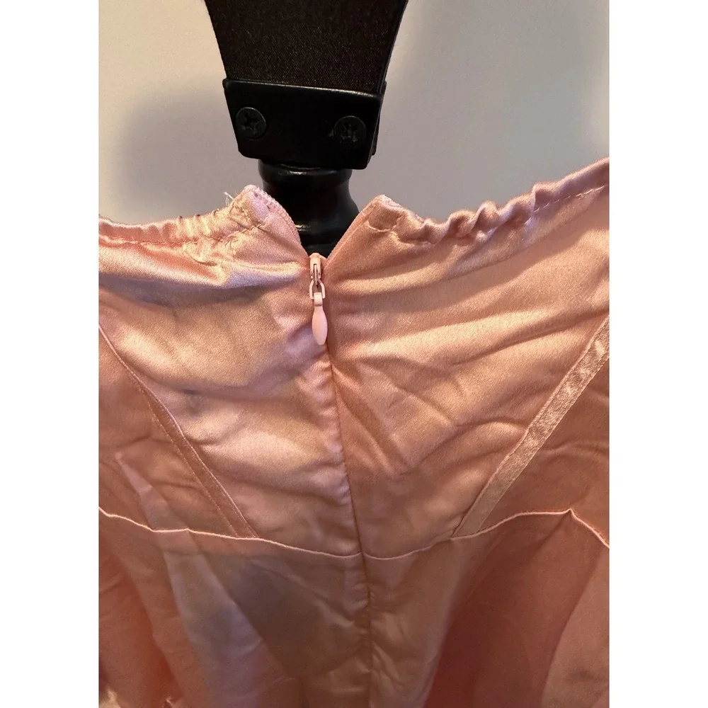 PrettyLittleThing Dusty Pink Lace Trim Corset‎ Midi Dress Plus Size 20 NWT